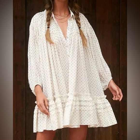 REVOLVE Dresses & Skirts - Revolve x Free People Full Swing Mini Dress/Tunic in Ivory Multi, size M
